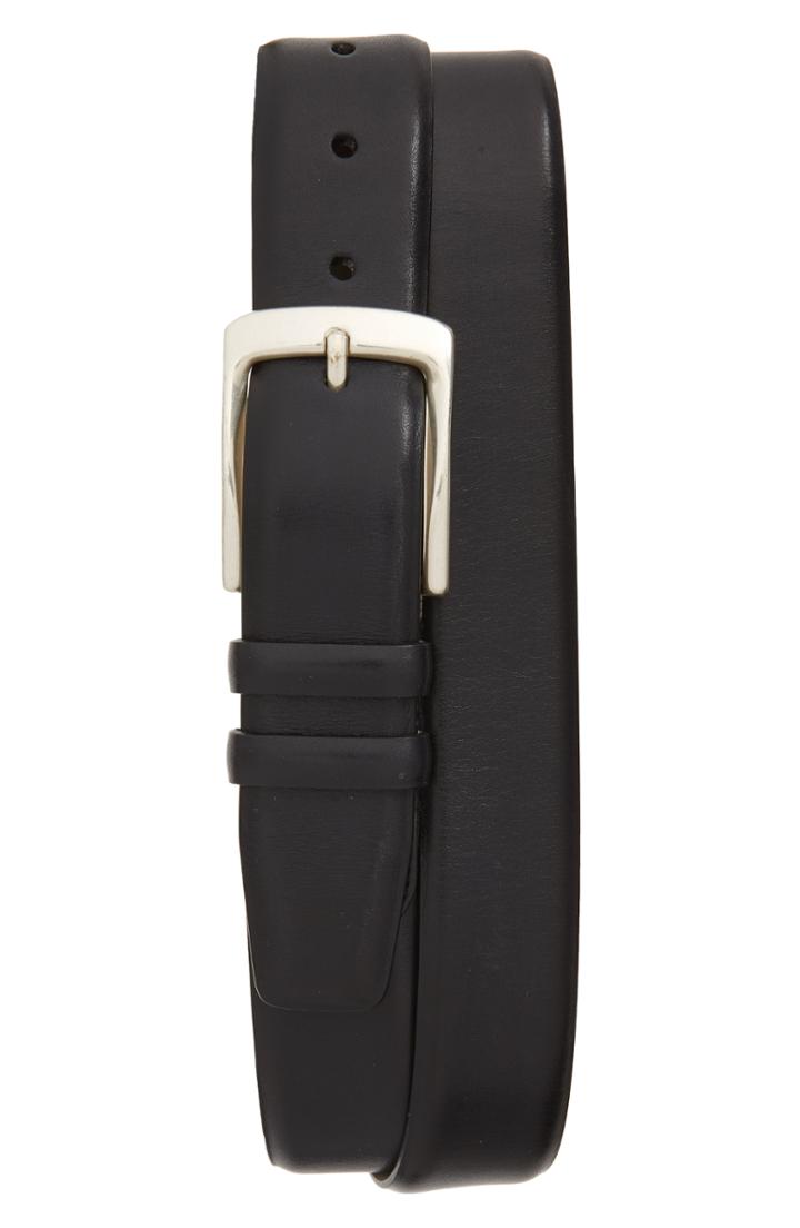 Men's Mezlan Rama Leather Belt - Black
