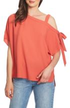 Women's 1.state One-shoulder Tie Sleeve Top, Size - Orange