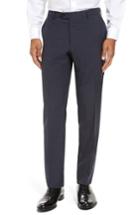 Men's Pal Zileri Marzotto Flat Front Check Wool Trousers