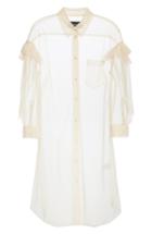 Women's Simone Rocha Ruffled Tulle Shirtdress Us / 12 Uk - White