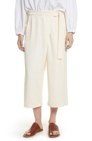 Women's Vince Belted Crossover Culottes - Yellow