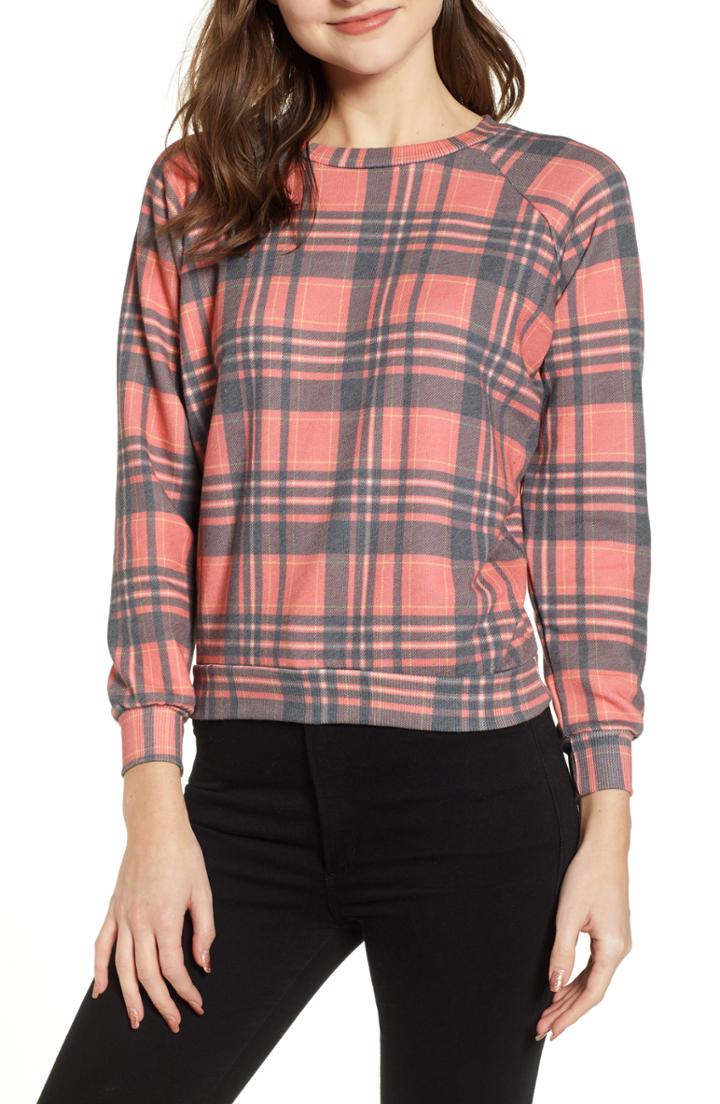 Women's Wildfox Sweetheart Plaid Sweatshirt