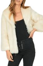Women's Amuse Society Furever Mine Faux Fur Jacket - Ivory
