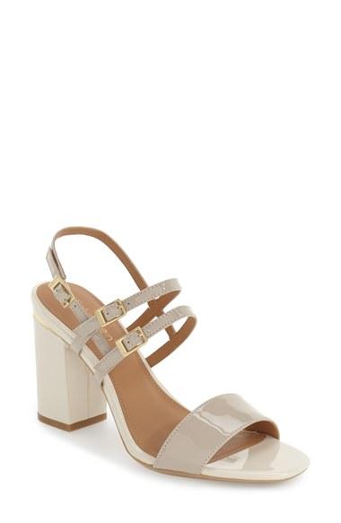 Women's Calvin Klein 'caisiey' Block Heel Sandal M - Beige