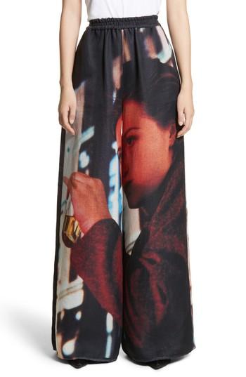Women's Undercover Reversible Print Pants - Black