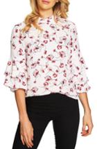Women's Cece Natasha Floral Tiered Ruffle Top - Pink