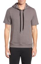 Men's Alo Crow Short Sleeve Hoodie - Grey