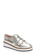 Women's Shellys London Cadbury Wedge Platform Sneaker Eu - Metallic