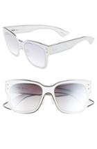 Women's Moschino 55mm Cat Eye Sunglasses - White