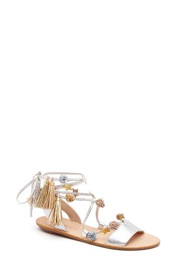Women's Loeffler Randall Suze Embellished Wraparound Sandal