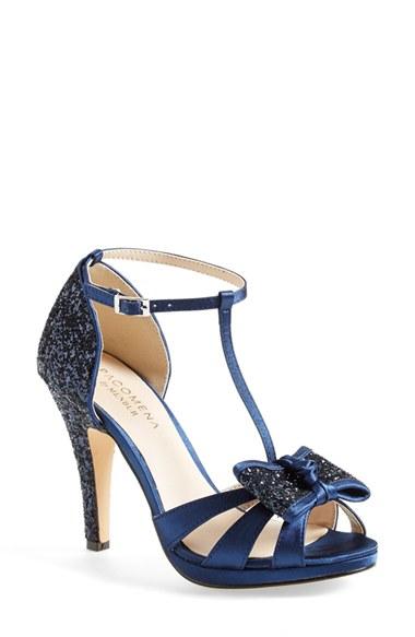 Women's Menbur 'bornehl' Satin & Glitter Pump Eu - Blue