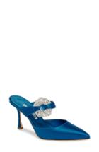 Women's Manolo Blahnik Maidugur Jewel Mule Us / 36eu - Blue