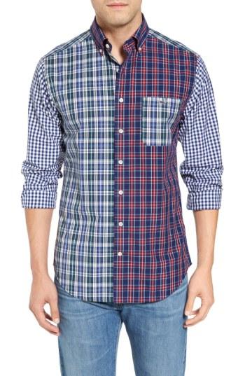 Men's Vineyard Vines Pinecone Party - Tucker Slim Fit Plaid Sport Shirt