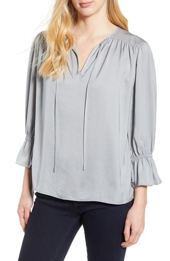 Women's Lucky Brand Parachute Peasant Top - Grey