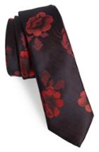 Men's Paul Smith Floral Silk Skinny Tie, Size - Red