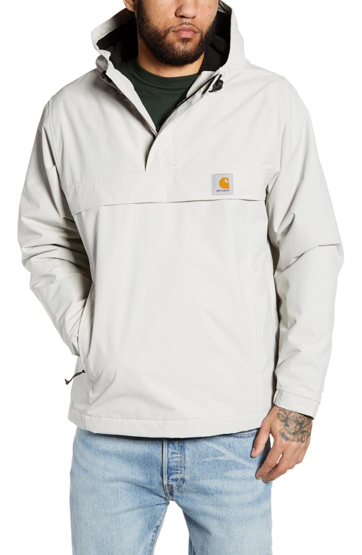 Men's Carhartt Work In Progress Water Repellent Camo Nimbus Anorak - Grey