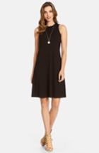 Women's Karen Kane High Neck A-line Dress - Black