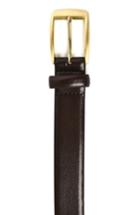 Men's Topman Brown Leather Belt /x-large - Dark Brown