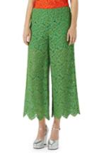 Women's Gucci Lace Crop Wide Leg Pants Us / 38 It - Green
