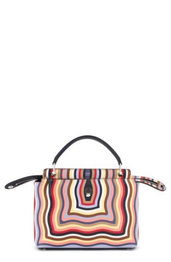 Fendi Dotcom Hypnotic Wave Leather Satchel - None