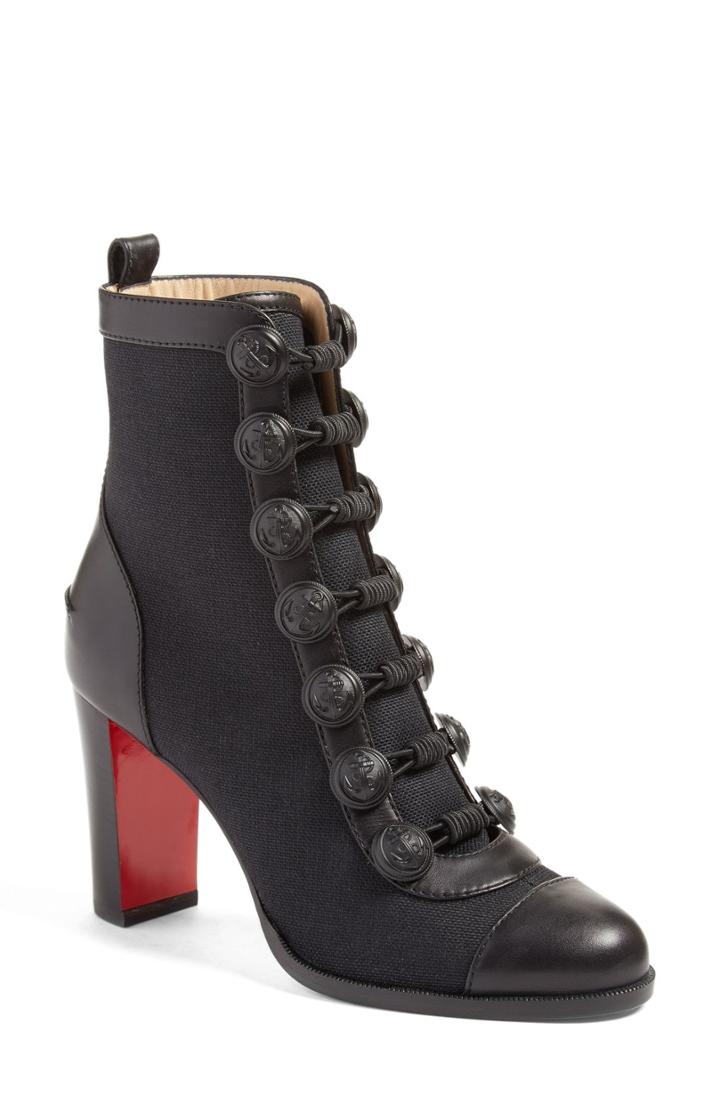 Women's Christian Louboutin Who Dances Button Bootie Us / 40eu - Black