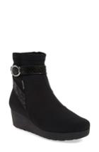 Women's Mephisto 'tyba' Waterproof Wedge Bootie M - Black