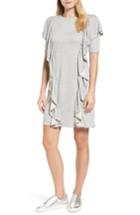 Women's Halogen Ruffle Sweatshirt Dress - Grey