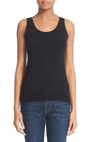 Women's Majestic Filatures Rib Knit Tank - Black