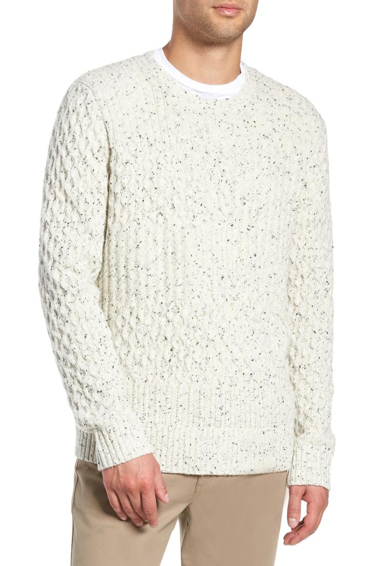 Men's Vince Cable Knit Sweater - White
