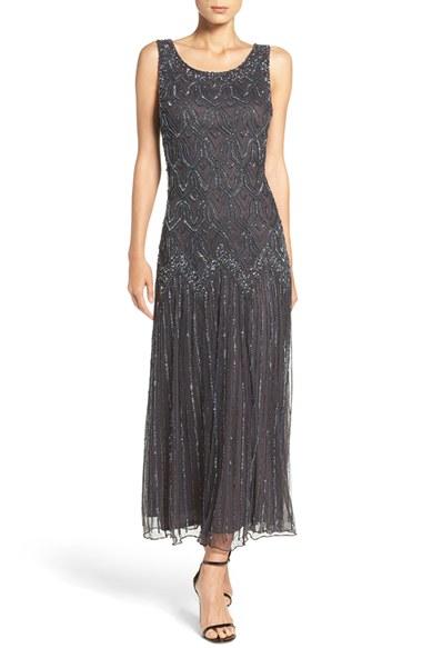 Women's Pisarro Nights Embellished Mesh Drop Waist Dress