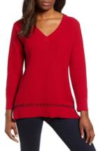 Women's Chaus Cotton Sweater - Red