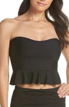 Women's Chelsea28 Marilyn Peplum Tankini Top - Black