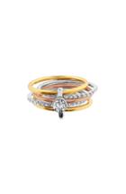 Women's Adore Interlocking Trio Tri-tone Ring