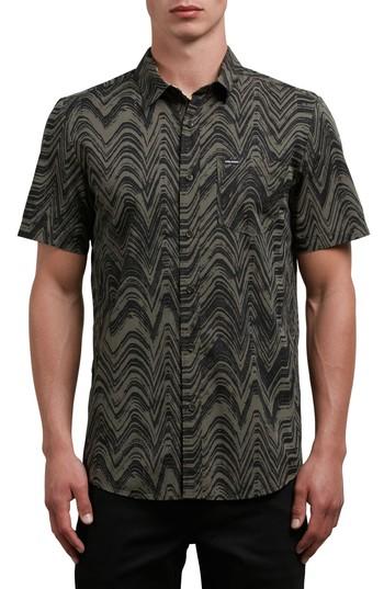 Men's Volcom Lo-fi Woven Shirt - Green
