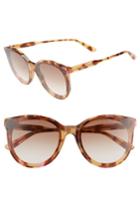 Women's Bottega Veneta 61mm Cat Eye Sunglasses - Pink Havana