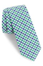 Men's 1901 Robin Diamond Check Skinny Tie, Size - Green
