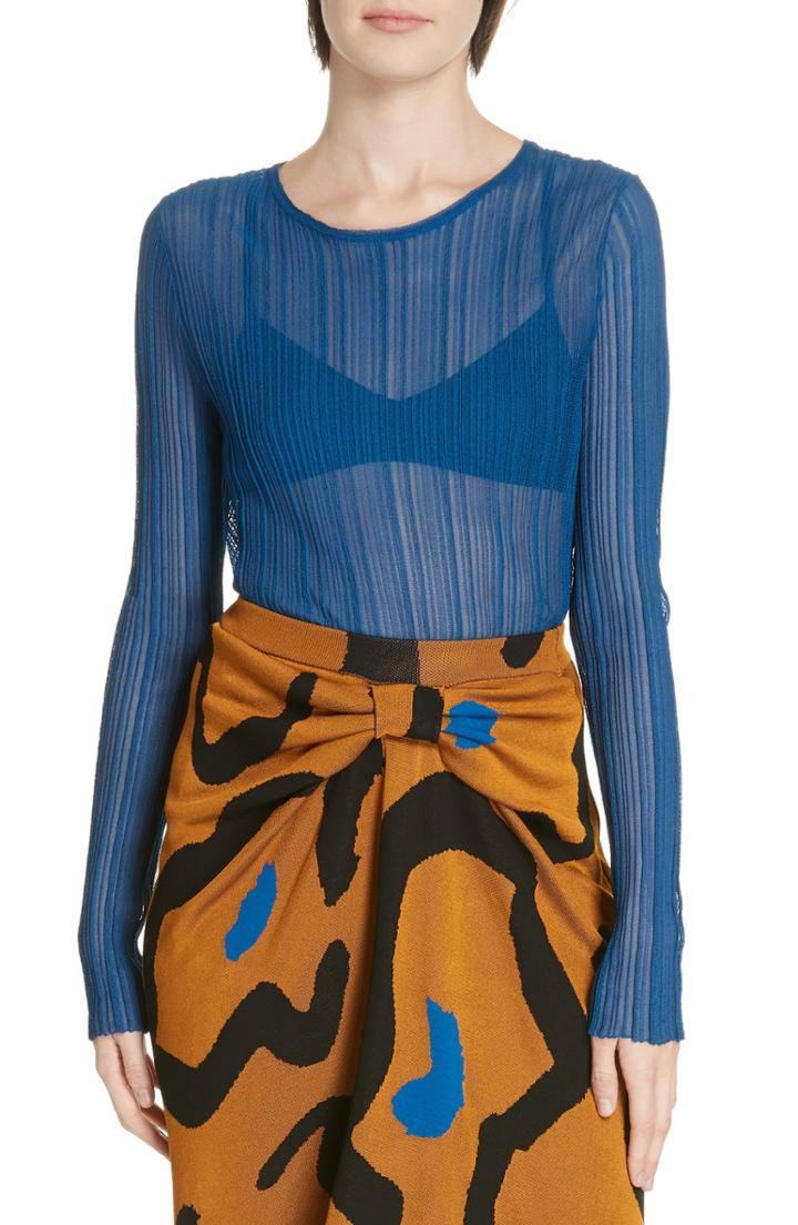 Women's Christian Wijnants Kiril Ottoman Stitch Top - Blue