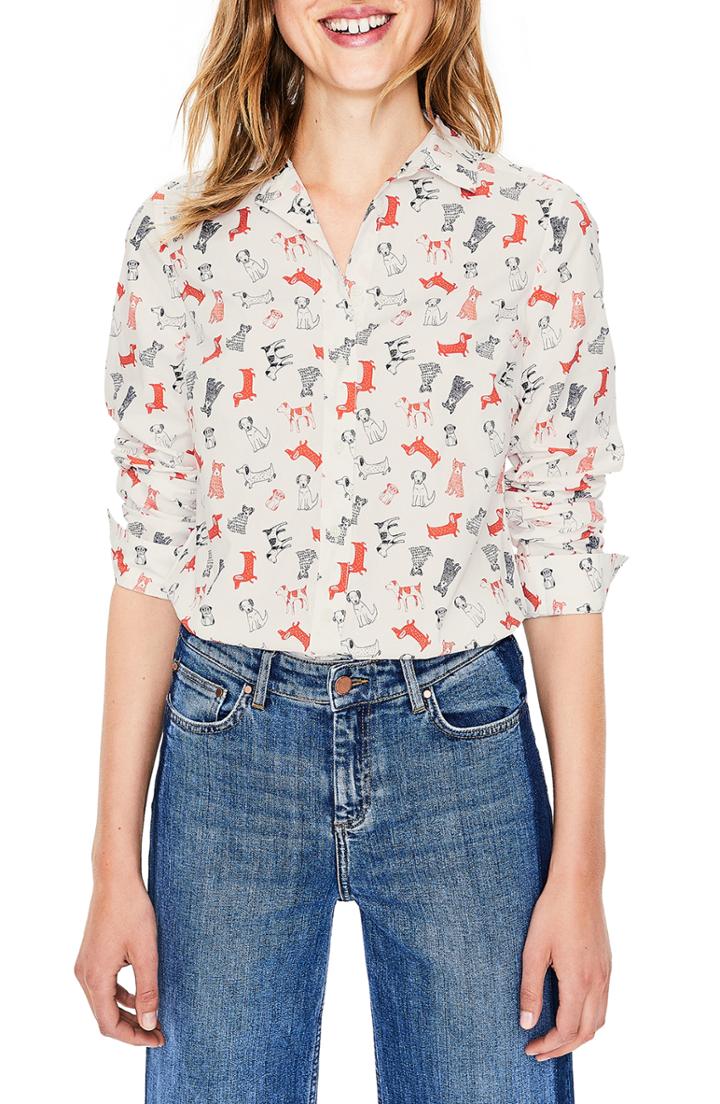 Women's Boden The New Classic Cotton Button-up Blouse