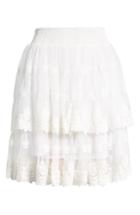 Women's Kas New York Francine Tiered Lace Skirt