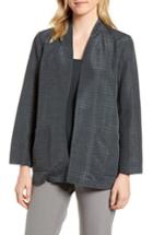 Women's Eileen Fisher Silk Blend Kimono Jacket, Size - Grey