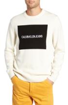 Men's Calvin Klein Jeans Logo Wool Sweater - Ivory