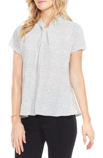 Women's Vince Camuto Twist Neck Peplum Blouse - White