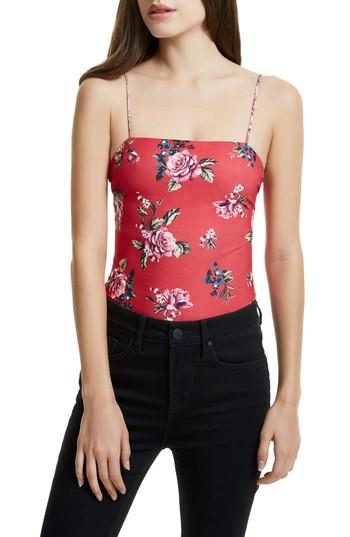 Women's Afrm Gemma Thong Bodysuit - Red