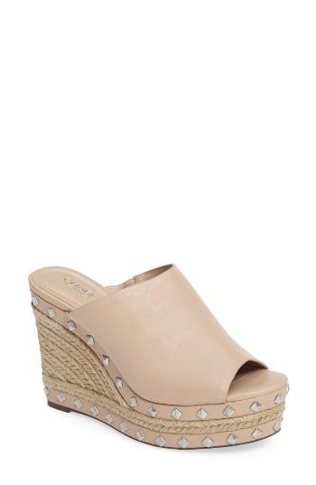 Women's Charles By Charles David Lisbon Platform Wedge Sandal M - Beige