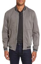 Men's Ted Baker London Robot Laundered Bomber Jacket (l) - Grey
