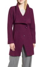 Women's Halogen Boiled Wool-blend Asymmetrical Coat - Red