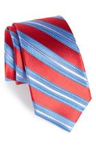 Men's Nordstrom Men's Shop Sunshine Stripe Silk Tie, Size - Red