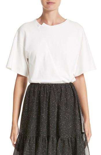 Women's Rejina Pyo Asymmetrical Side Pleat Tee - Ivory