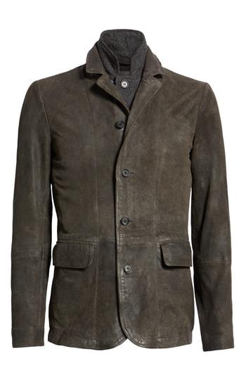 Men's Allsaints Survey Leather Blazer