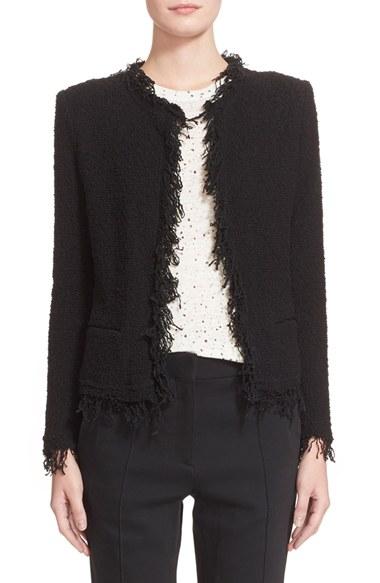 Women's Iro Fringe Trim Open Jacket